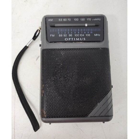 Vintage 1999 Optimus Original Portable Pocket Radio AM FM 12-454A Black